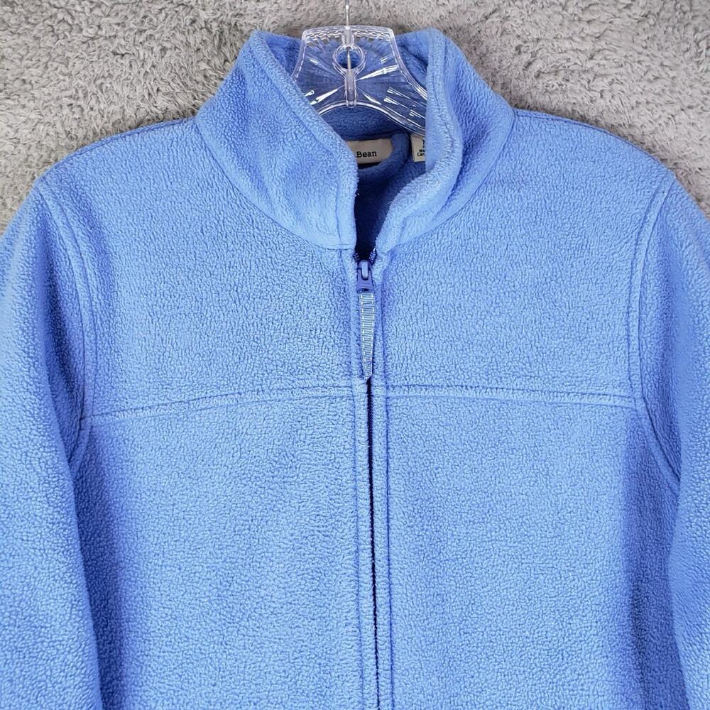 LL Bean Robe Fleece Full Zip Blue Women’s Size Medium M Pockets Long Sleeve - Picture 4 of 12